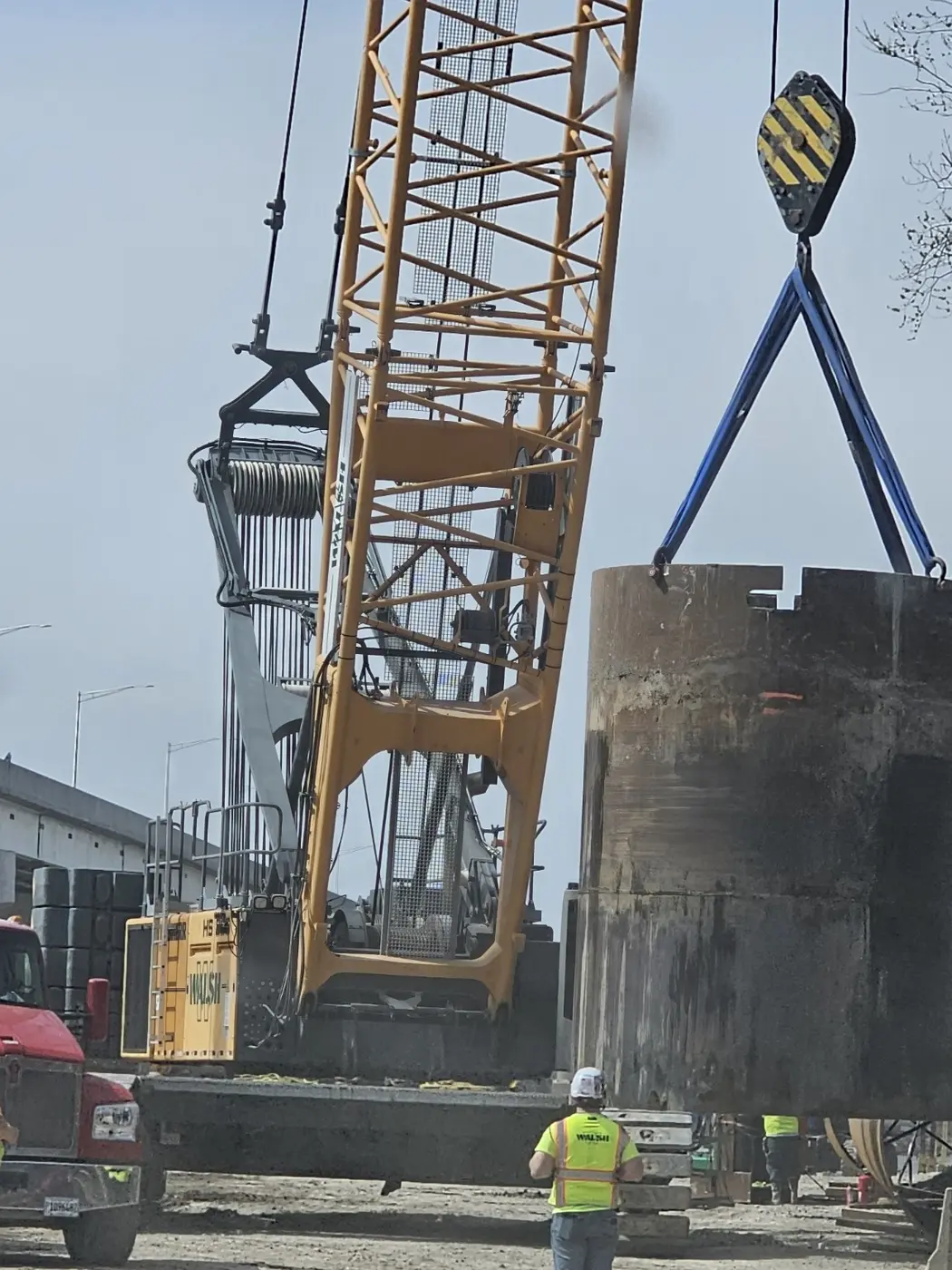 Walsh construction jobsite with heavy equipment in the St. Louis area